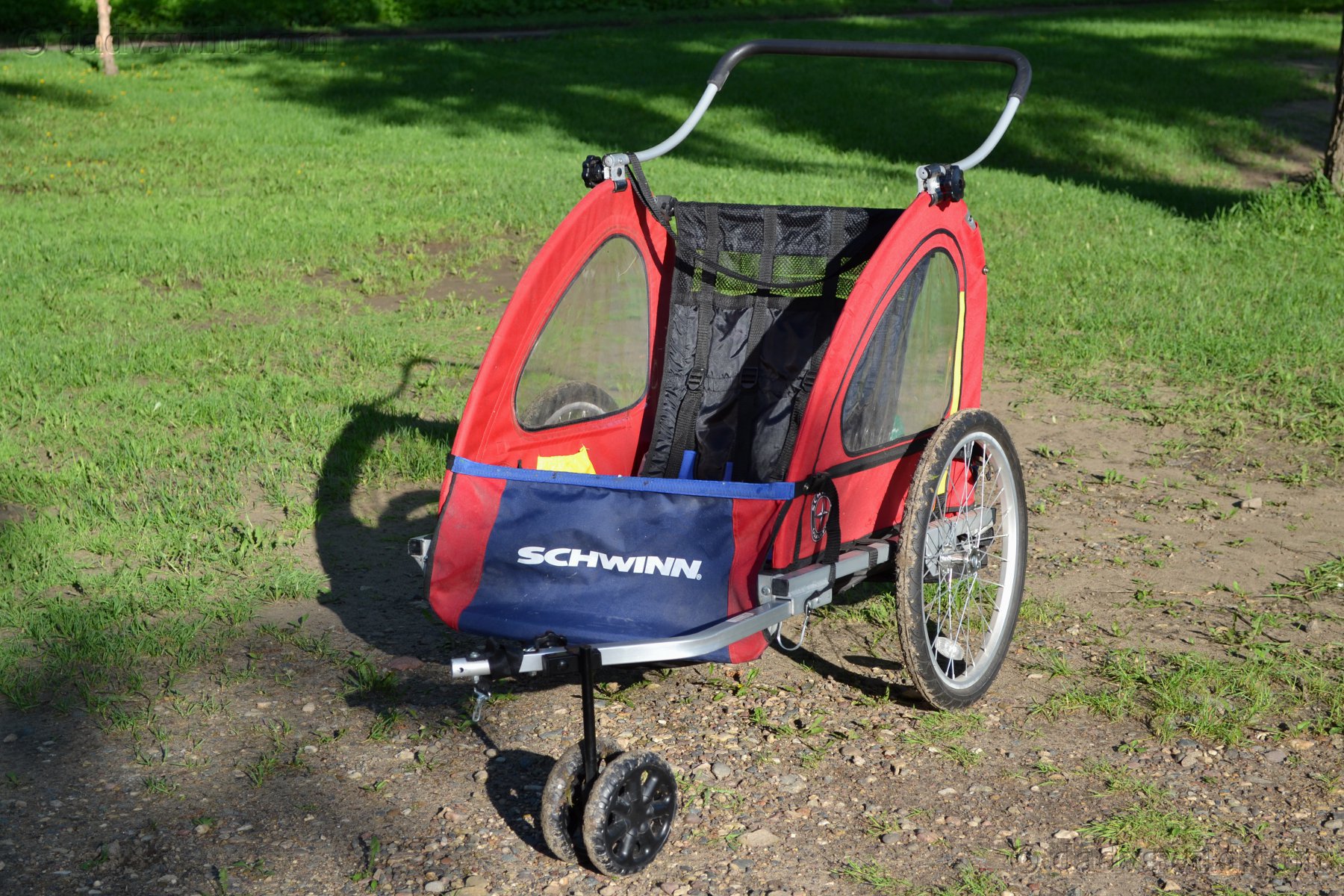 schwinn double jogging stroller bike trailer
